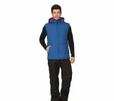 Жилет мужской утеплённый "Амур" васильковый/красный - фото 2