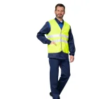 Жилет сигнальный "Спектр Лайт 1" лимонный с застёжкой на контактной ленте - фото 3