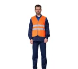 Жилет сигнальный "Спектр Лайт 1" оранжевый с застёжкой на контактной ленте - фото 2