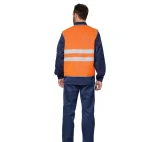 Жилет сигнальный "Спектр Лайт 1" оранжевый с застёжкой на контактной ленте - фото 6