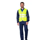 Жилет сигнальный "Спектр Лайт 1П" лимонный на пуговицах для дорожных рабочих - фото 2