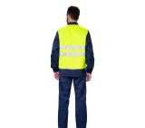 Жилет сигнальный "Спектр Лайт 1П" лимонный на пуговицах для дорожных рабочих - фото 4
