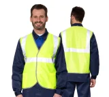 Жилет сигнальный "Спектр Лайт 2" лимонный с застёжкой на ленте велькро - фото 1