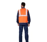 Жилет сигнальный "Спектр Лайт 2" оранжевый с застёжкой на ленте велькро - фото 4