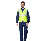 Жилет сигнальный "Спектр Лайт 2П" лимонный на пуговицах с карманами - фото 2