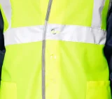 Жилет сигнальный "Спектр Лайт 2П" лимонный на пуговицах с карманами - фото 7