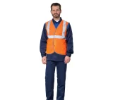 Жилет сигнальный "Спектр Лайт 2П" оранжевый на пуговицах с карманами - фото 2