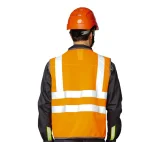 Жилет сигнальный "Спектр Лайт 3" оранжевый на липкой ленте - фото 5