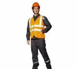 Жилет сигнальный "Спектр Лайт 3" оранжевый на липкой ленте - фото 6