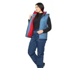 Жилет женский утеплённый "Амур" синий/красный - фото 4