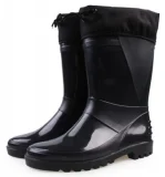 Сапоги ПВХ D-28 Н (STEP) мужские, с надставкой, черные - фото 1
