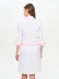 Халат женский "Фарма" белый с розовым СКИДКА 20% - фото 3