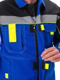 Костюм рабочий "Рольф" василёк/черный/лимон - фото 14