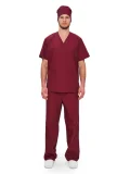 Костюм Хирургический (универсальный) бордовый - фото 6