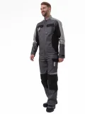 Костюм "МЕГА" куртка/полукомбинезон, цвет: Т.СЕРЫЙ/ЧЕРНЫЙ/СВ.СЕРЫЙ - фото 3