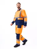 Костюм летний сигнальный Скандин куртка/полукомб. оранжевый/т.синий - фото 4