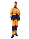 Костюм летний сигнальный Скандин куртка/полукомб. оранжевый/т.синий - фото 5