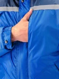 Костюм зимний "СТИМ" куртка/полукомб. цвет: василек/т.синий - фото 10