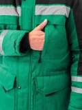 Костюм зимний "ЗИМНИК" куртка/брюки, цвет: т.зеленый/черный - фото 7
