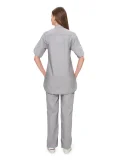 Костюм женский "Октава" серый с розовым - фото 3