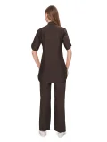 Костюм женский "Октава" шоколад / бежевый - фото 3