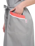 Халат женский "Прибой" цвет св.серый/коралловый/белый СКИДКА 20% - фото 6