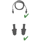 Беруши многоразовые CONICFIR050 со шнурком SNR 34дБ DeltaPlus CONICFIR050OR - фото 3