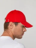 Бейсболка Canopy, красная с белым кантом - фото 9