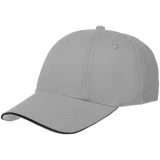 Бейсболка Canopy, серая с черным кантом - фото 1