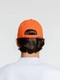 Бейсболка Classic, оранжевая с белым кантом - фото 6
