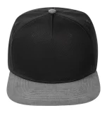 Бейсболка Foreside с прямым козырьком, черная с серым - фото 3