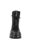 Ботинки с высоким берцем Армия хром на искусственном меху черные - фото 4