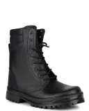 Ботинки с высоким берцем Армия хром на натуральном меху черные - фото 1