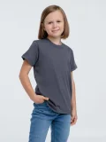 Футболка детская T-Bolka Kids, темно-серая (графит) - фото 3