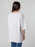 Футболка унисекс оверсайз Crosstown, белая - фото 5