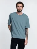 Футболка унисекс оверсайз Crosstown, серо-зеленая - фото 5