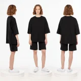 Футболка унисекс оверсайз T1, черная - фото 2