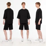 Футболка унисекс оверсайз T1, черная - фото 6