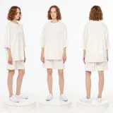 Футболка унисекс оверсайз T1, молочно-белая - фото 4