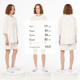 Футболка унисекс оверсайз T1, молочно-белая - фото 6