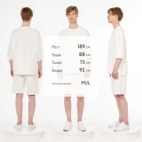 Футболка унисекс оверсайз T1, молочно-белая - фото 10