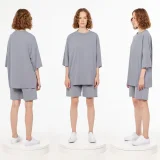 Футболка унисекс оверсайз T1, серая - фото 2