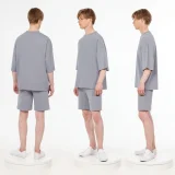 Футболка унисекс оверсайз T1, серая - фото 4