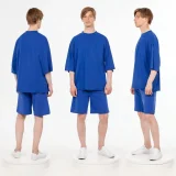 Футболка унисекс оверсайз T1, синяя - фото 4