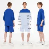 Футболка унисекс оверсайз T1, синяя - фото 5