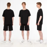 Футболка унисекс оверсайз T2, черная - фото 2