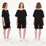 Футболка унисекс оверсайз T2, черная - фото 4