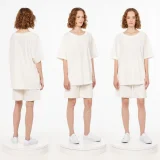 Футболка унисекс оверсайз T2, молочно-белая - фото 3