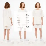 Футболка унисекс оверсайз T2, молочно-белая - фото 4