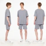 Футболка унисекс оверсайз T2, серая - фото 5